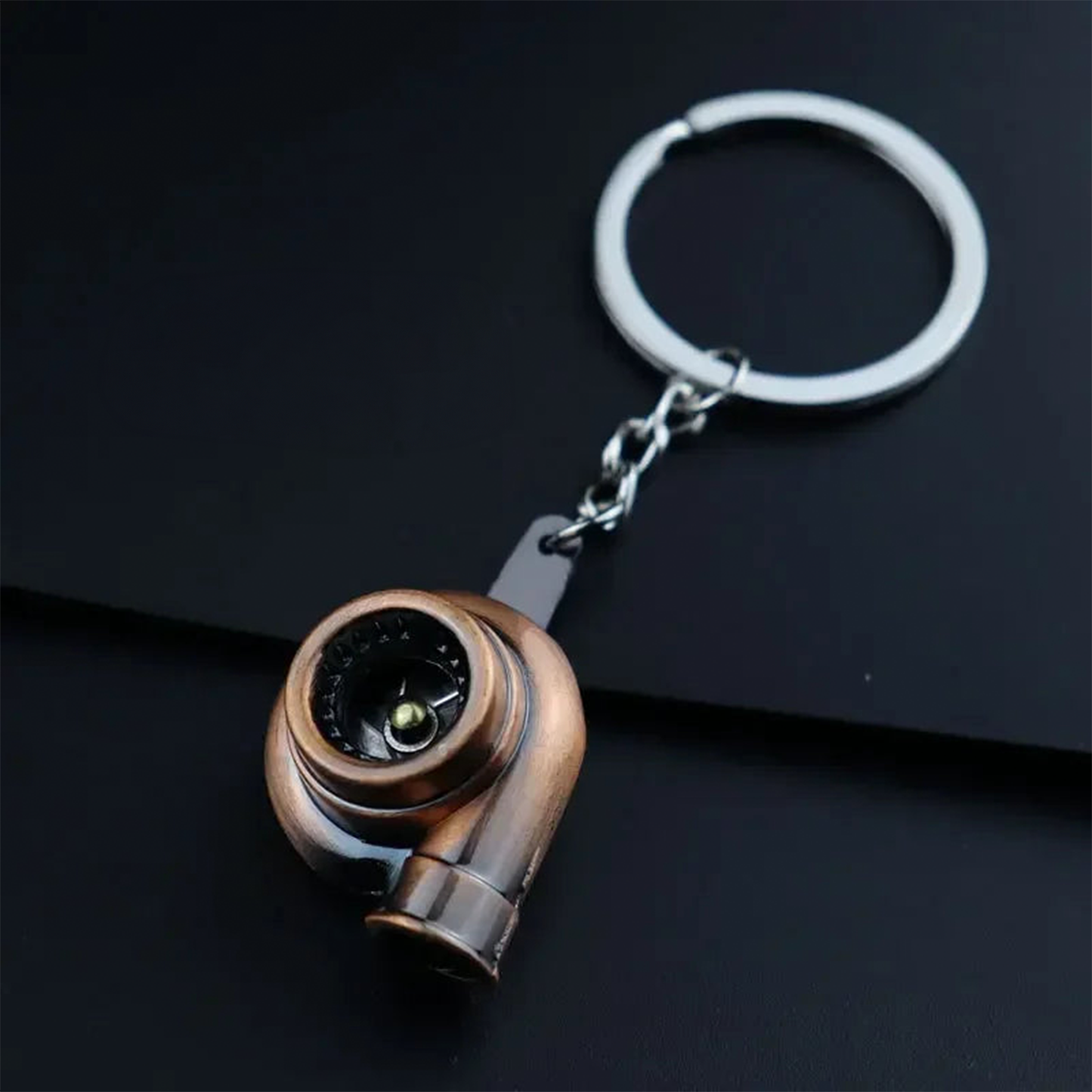 Metal Car Accessories Keychain KeyRing (Turbo, Gearbox, Brake Disc, and More)