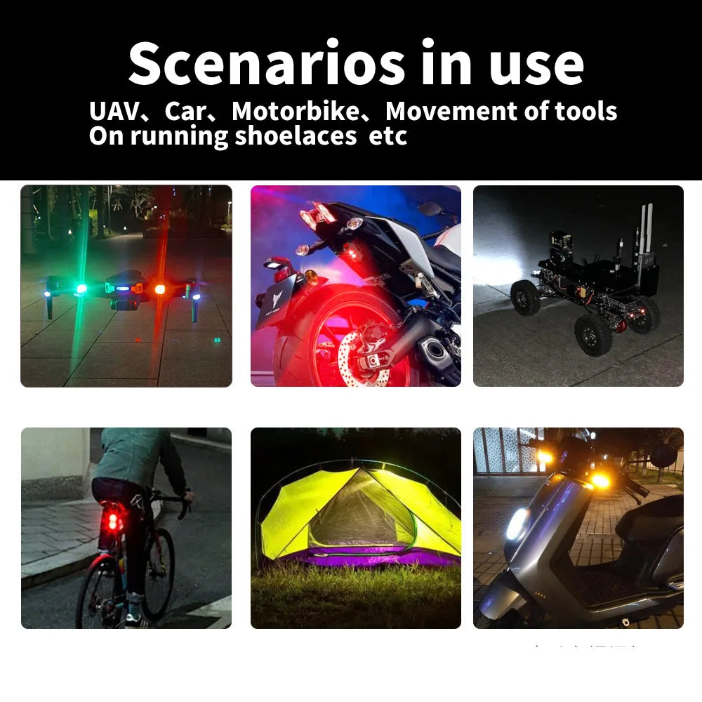 Rechargeable RGB LED Strobe Lights for Vehicles