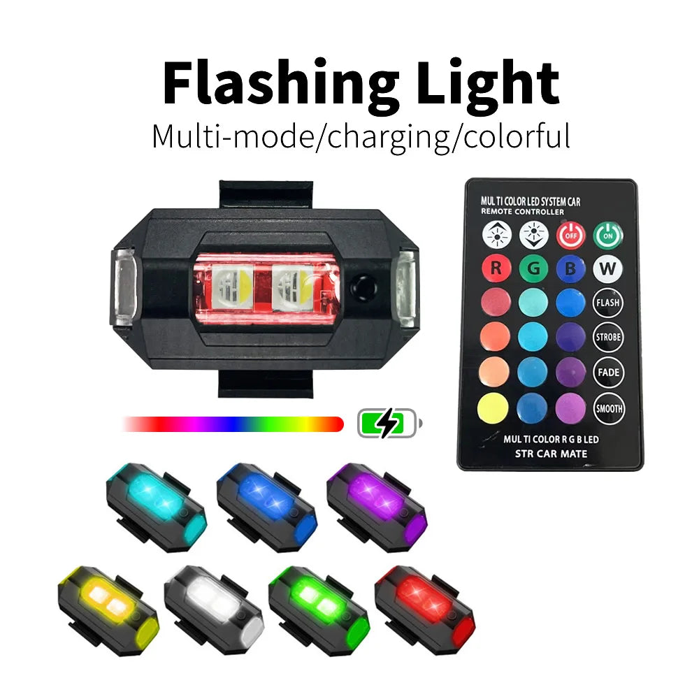 Rechargeable RGB LED Strobe Lights for Vehicles
