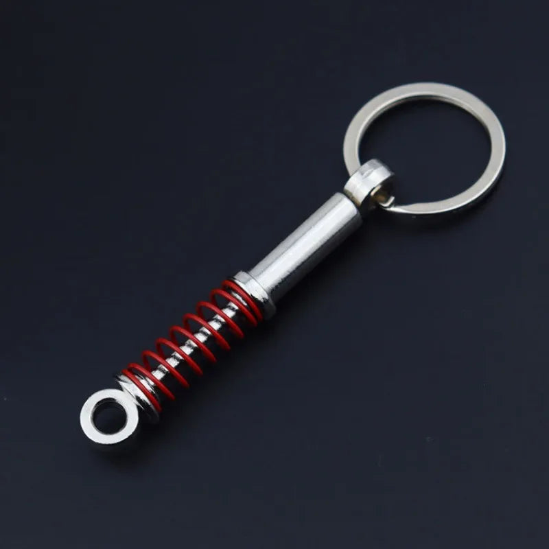 Metal Car Accessories Keychain KeyRing (Turbo, Gearbox, Brake Disc, and More)
