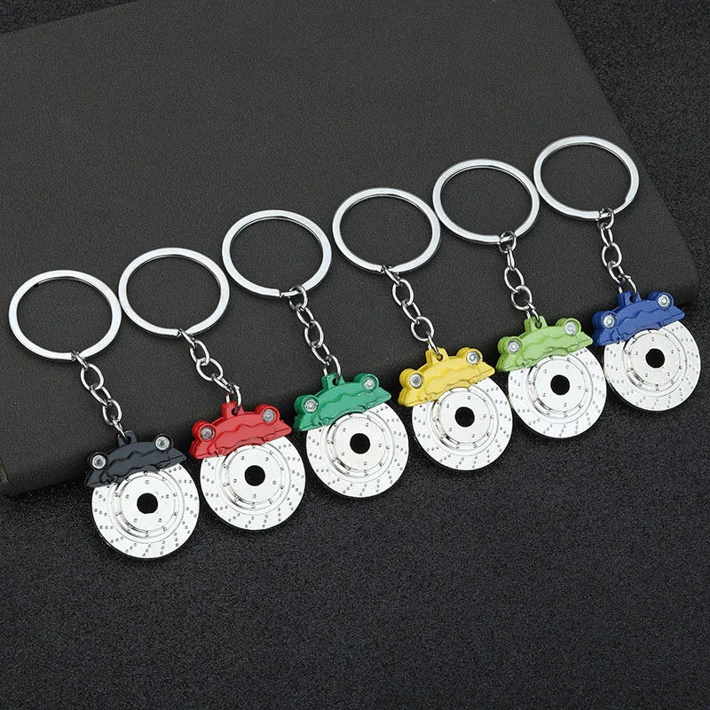 Metal Car Accessories Keychain KeyRing (Turbo, Gearbox, Brake Disc, and More)